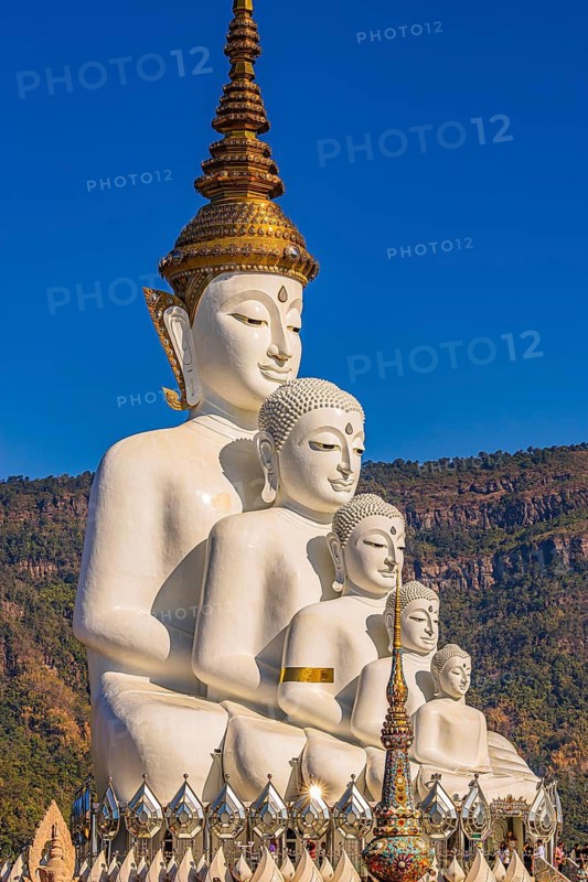 Five-headed Buddha statue, Wat Phra That Sorn Kaew Buddhist temple complex, Phetchabun province, Thailand