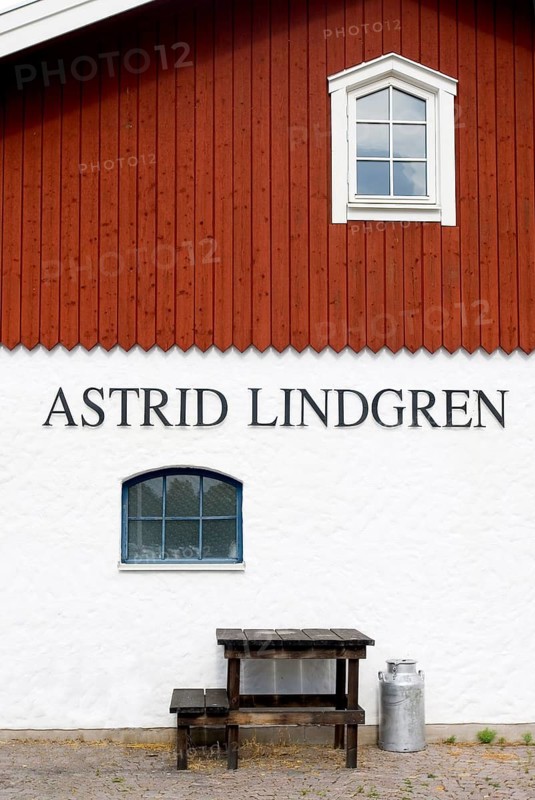 Entrance to Astrid Lindgren World, Pippi Longstocking, children's book, author, in Vimmerby, Sweden