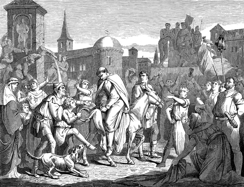 John XVI, c. 945 – c. 1001, was an antipope from 997 to 998, being forced to ride through the streets of Rome seated backwards on a donkey