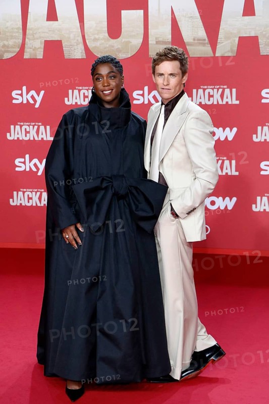 Lashana Lynch and Eddie Redmayne at the German premiere of The day of the Jackal at the Zoo Palast in Berlin on 5 November 2024