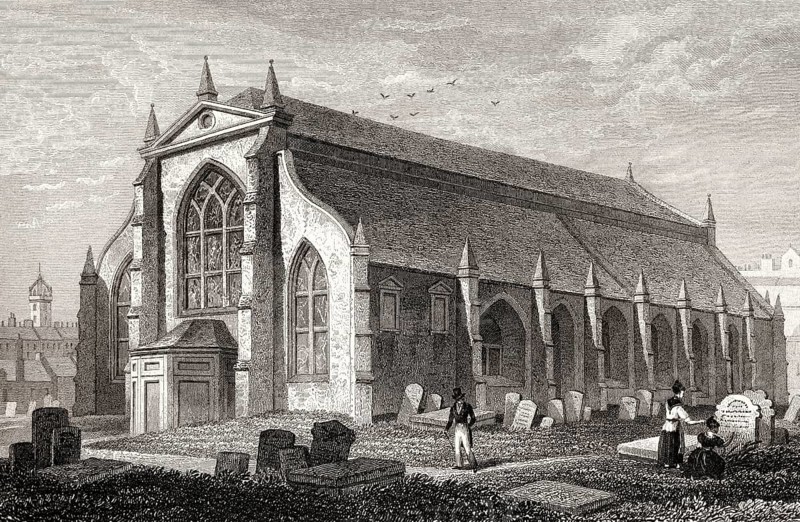 Greyfriars Kirk, Edinburgh, Scotland, 19th century, from Modern Athens by Th. H. Shepherd