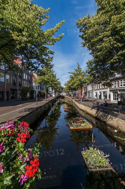 Lindegracht, canal, river, canal, decorated, centre, trip, Heerenveen, Netherlands