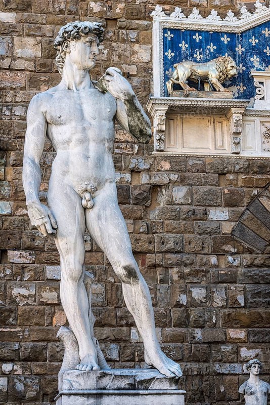 David by Michelangelo, sculpture, art, Renaissance, tourist attraction, monument, sculpture, representation, culture, famous, Piazza della Signoria, Florence, Tuscany, Italy