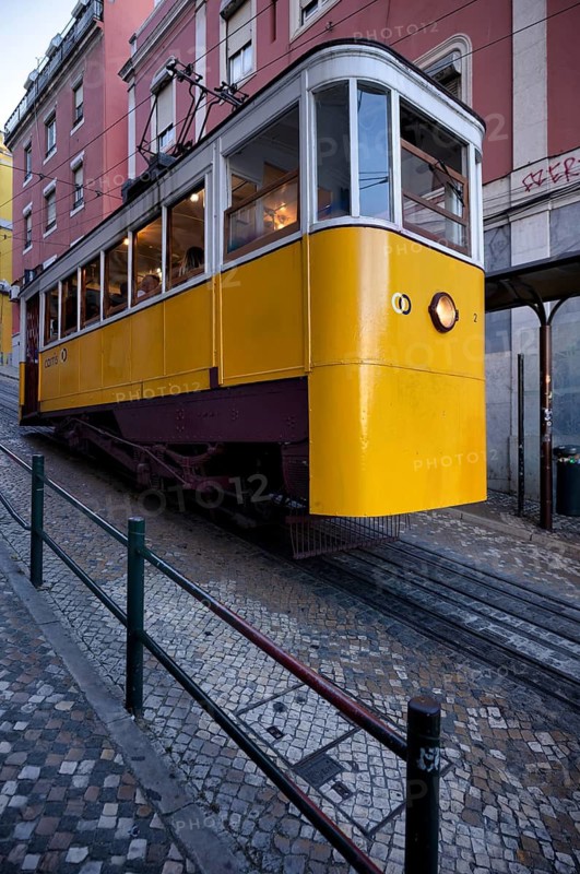 Funicular railway Elevador da Glória, Lisbon, Portugal