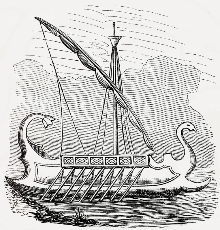 A liburnian or liburna, ancient Roman ship