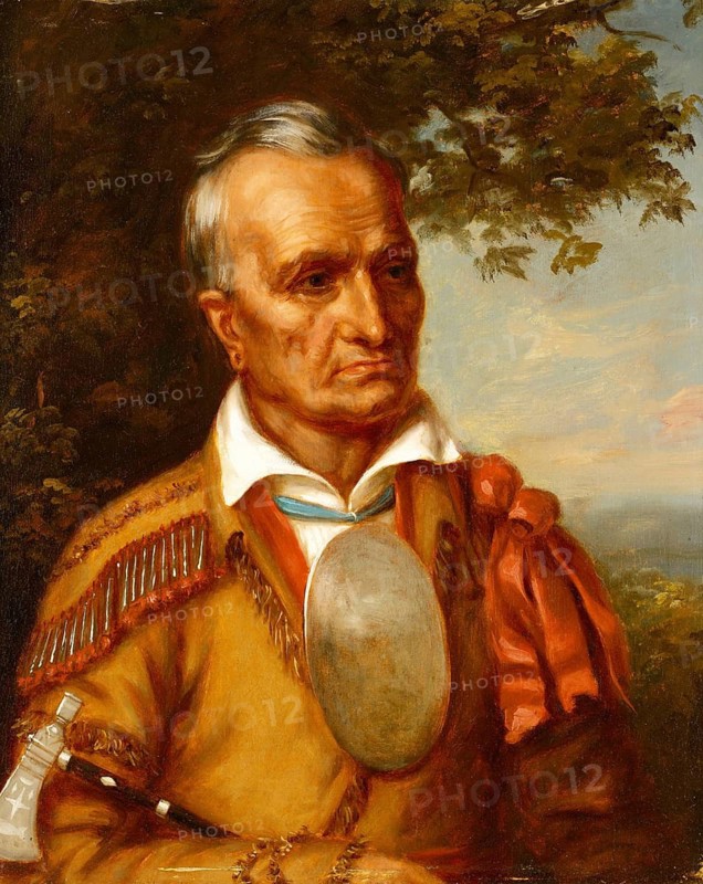 American Indian, Native American, Red Jacket, Chief of the Seneca tribe, United States of America, USA, Painting by Charles Bird King (1785, 1862), c. 1840, Historic, digitally restored reproduction from a 19th century original, Record date not stated