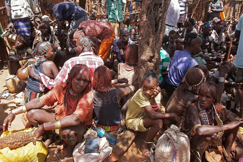 Africa, Ethiopia, Hamer Markt, marketplace, goods, sales, weekly market market, Ethiopia