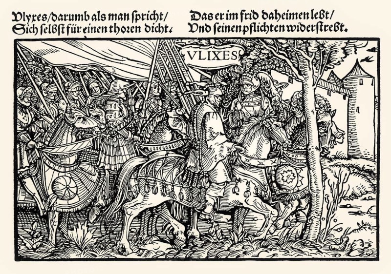 Die vergebliche Narrheit des Odysseus, anonymous Master of Petrarch, Von der Artzney bayder Glück, Petrarca, Augsburg, 1532