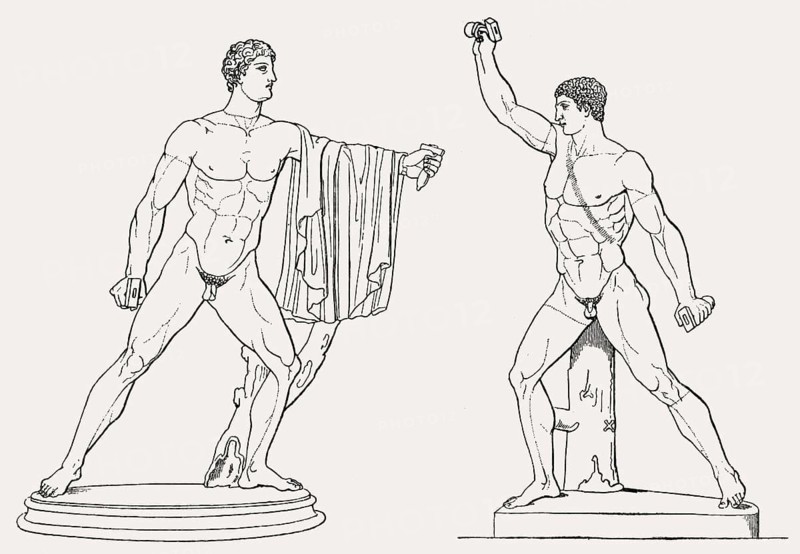 The tyrannicides Harmodius and Aristogeiton, ancient Greece