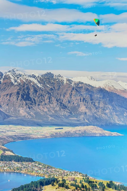 Paragliding over Queenstown, Queenstown, South Island, New Zealand