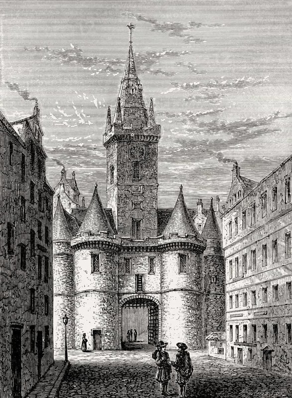 The Netherbow Port seen from The Canongate, Edinburgh, Scotland, 19th century