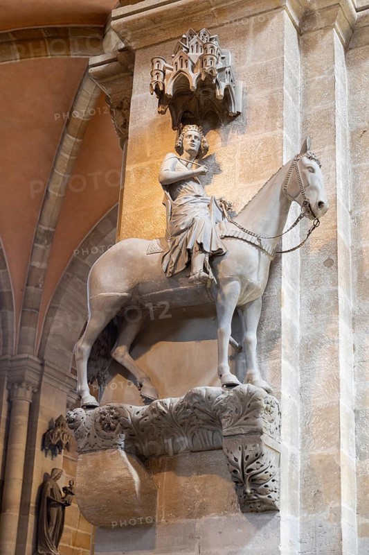 The Bamberg Horseman, equestrian statue in Bamberg Cathedral, Bavaria, Germany