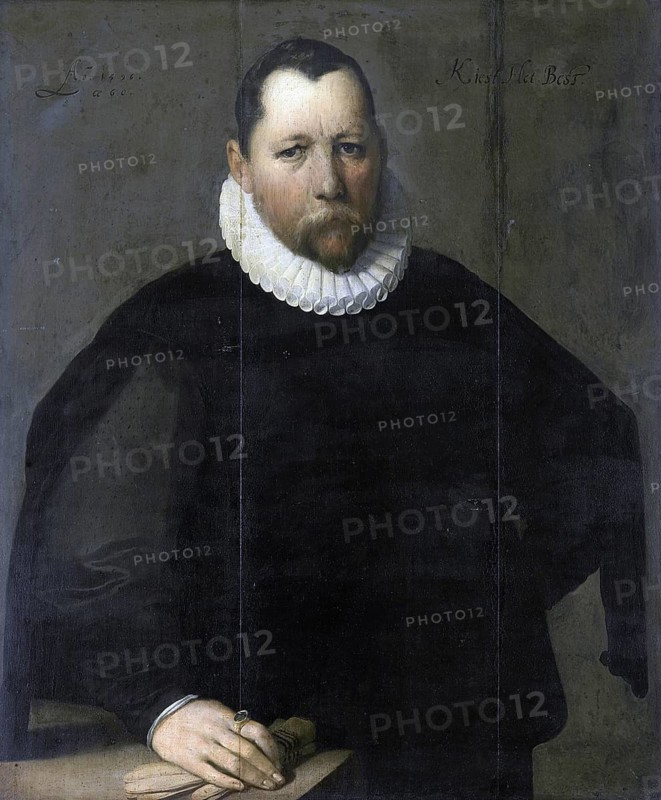 Pieter Jansz Kies (ca. 1536-97) . Mayor of Haarlem, painting by Cornelis Cornelisz van Haarlem, digitally enhanced reproduction of a 19th century original, historical