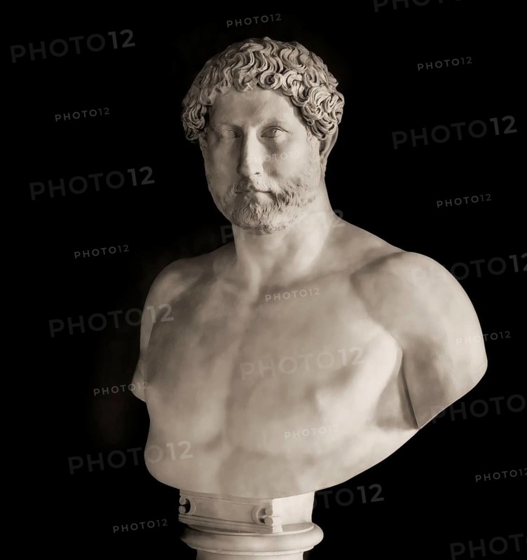 Hadrian or Publius Aelius Hadrianus Augustus, 76 - 138, Roman emperor, digitally edited