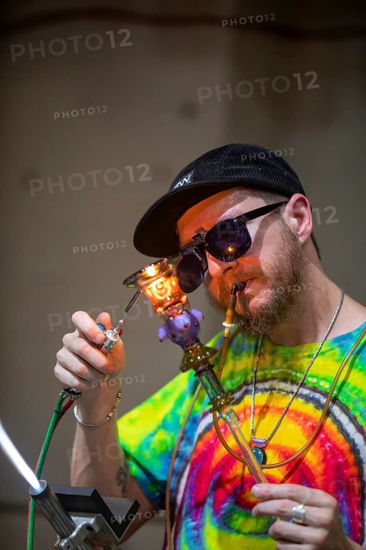 Detroit, Michigan, Artists create glass and other artworks at the Michigan Glass Project's annual show. The event raises money to support art education in Detroit-area schools