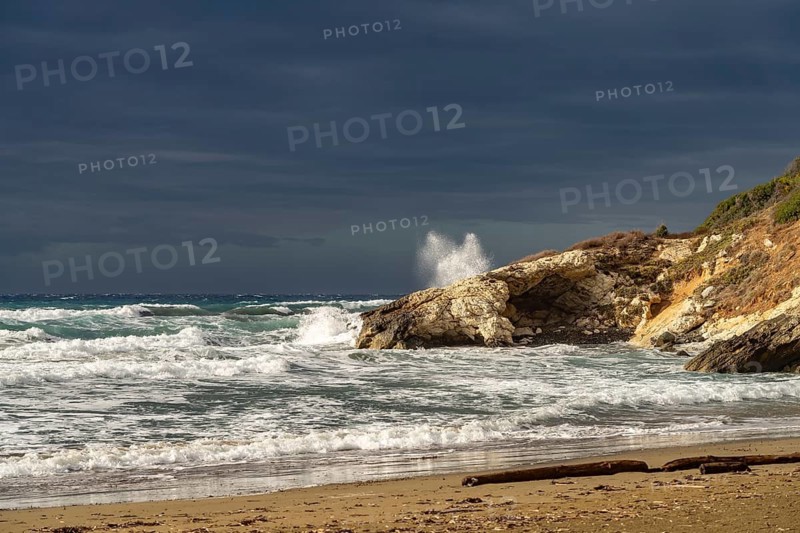 Farinole beach on the west coast of Cap Corse, Corsica, France