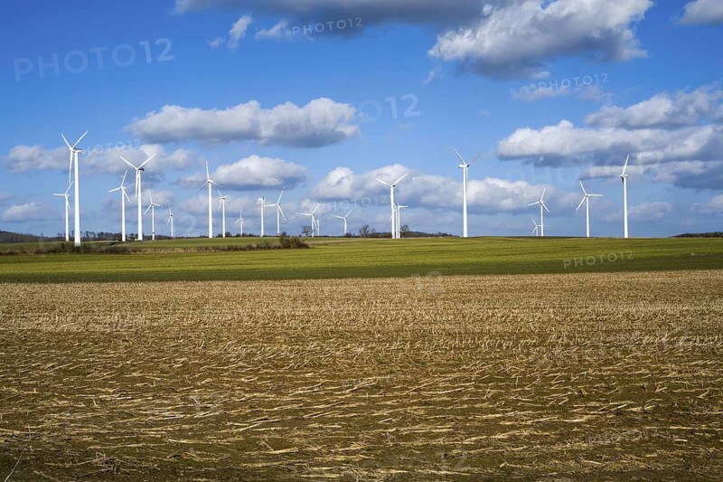 Wind farm in North Hesse, Eberschütz, Muddenhagen, Weser Uplands, Weserbergland, Hesse, Germany