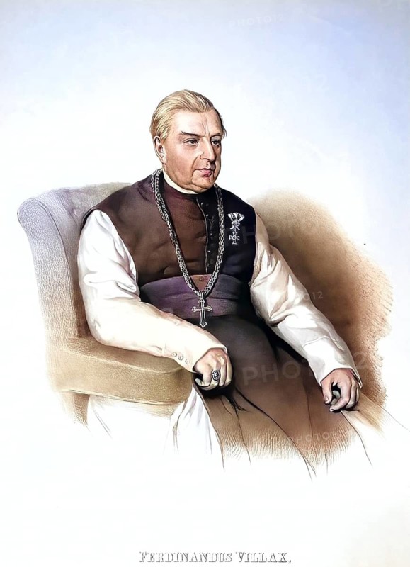 Ferdinand Villax (born 14 May 1784 in Pápa, died 13 September 1857 in Zirc) was a Hungarian Cistercian monk and abbot of the monastery of Zirc, Historical, digitally restored reproduction from a 19th century original, Record date not stated