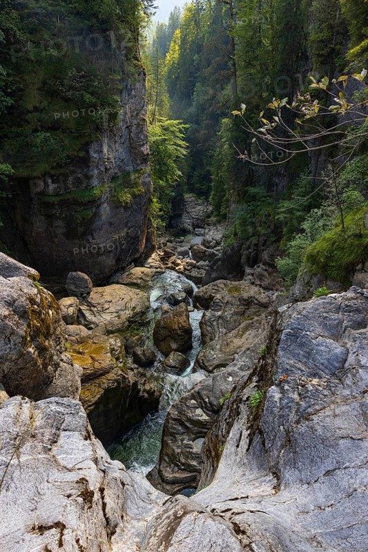 Aubachfall near Voglau, Lammertal, Osterhorngruppe, Salzkammergut, Salzburg province, Austria