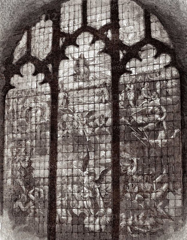 Buntglasfenster, Kapelle des Magdalen College, Universität Oxford, Oxford, England, Vereinigtes Königreich