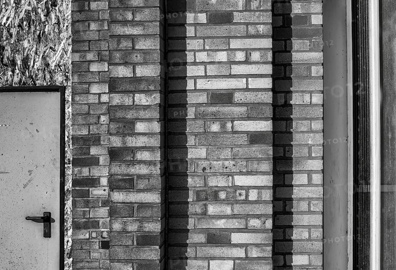 Old building with brick walls and a door