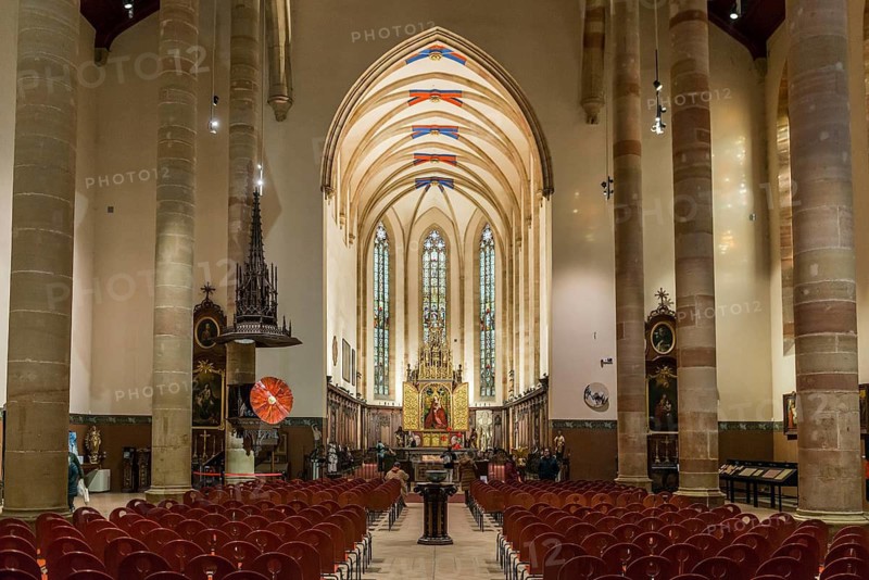 Interior view, Dominican Church, Église des Dominicains, Colmar, Haut-Rhin Department, Alsace, France