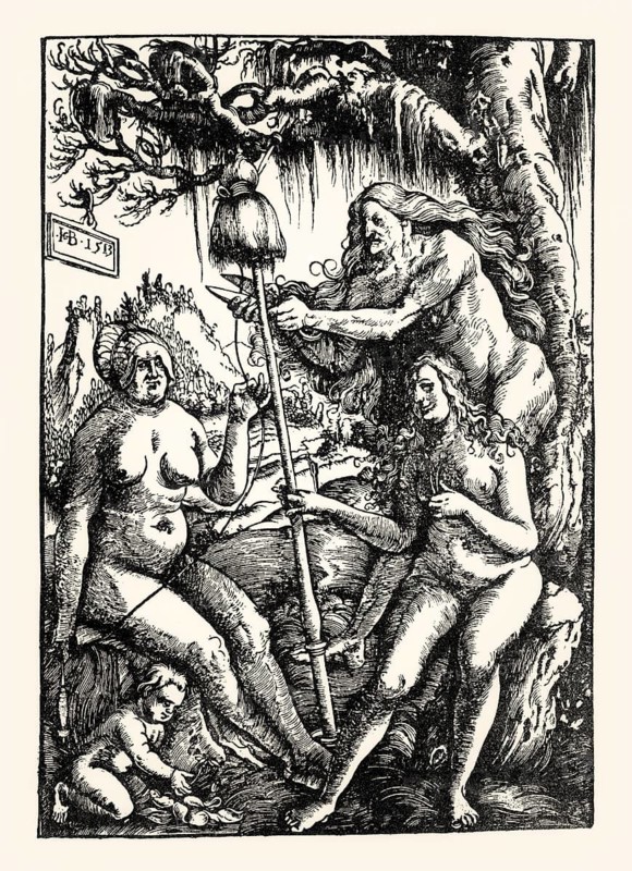 The Three Fates: Lachesis, Atropos and Clotho, by Hans Baldung Grien, 1513, facsimile of the 19th century
