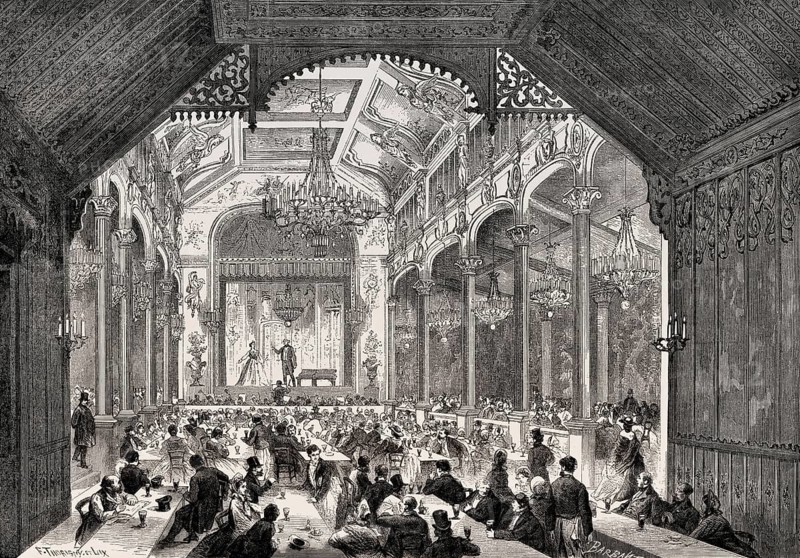Interior view of the Old Summer Palace, Haidian District, Beijing, China, 1860