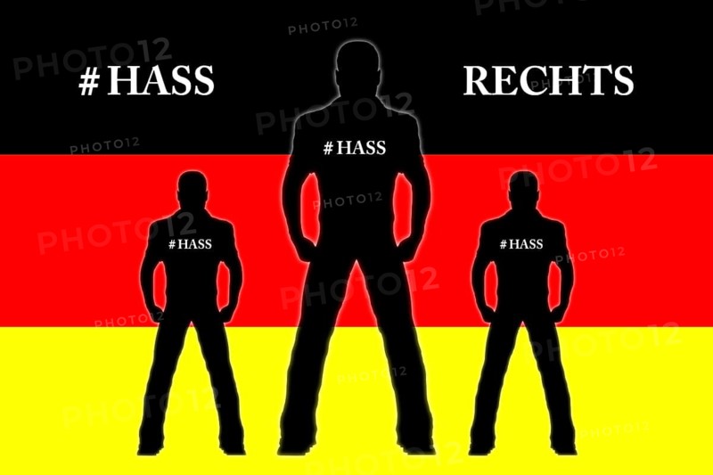 Reichsbürger, skinhead, skinheads, Nazi, right, clock, 5 in front of 12, Germany, national flag, map of Germany, imperial flag, angry citizen, East Germany, enemies of the Constitution, scandals, neo-Nazis, Nazis, studio recording, Lower Saxony, Federal Republic of Germany