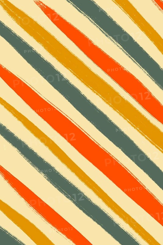 Abstract design featuring diagonal stripes in earthy tones of green, orange, and beige. The textured brushstroke effect provides a dynamic and modern aesthetic