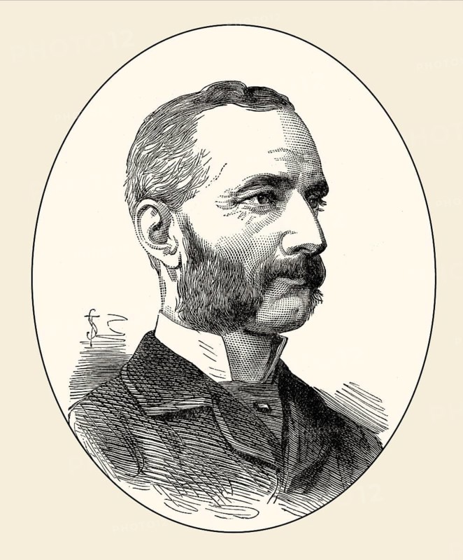 Colonel Deane, a British army officer, killed at the Battle of Laing's Nek on 28th January 1881, First Boer War, From British Battles on Land and Sea, by James Grant