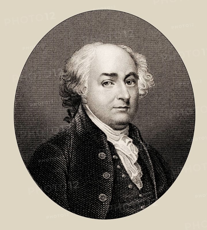 Portrait of John Adams, 1735 - 1826, second President of the United States, digitally optimized