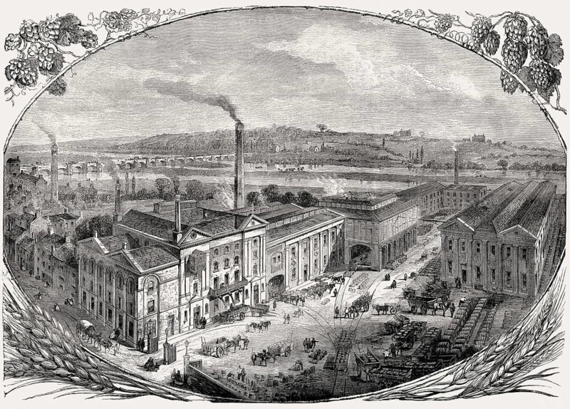 Samuel Allsopp & Sons, a large brewery, Burton upon Trent, England, 1862