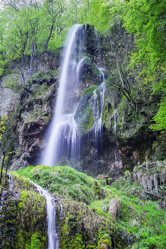 Urach Waterfall, Bad Urach, Swabian Alb, Baden-Wuerttemberg, Germany