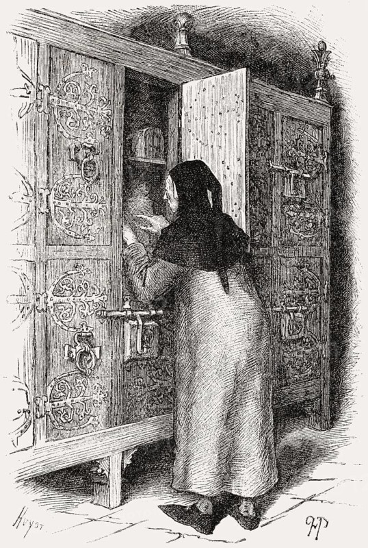 Pantry for food in a cupboard, Paris, France, Middle Ages