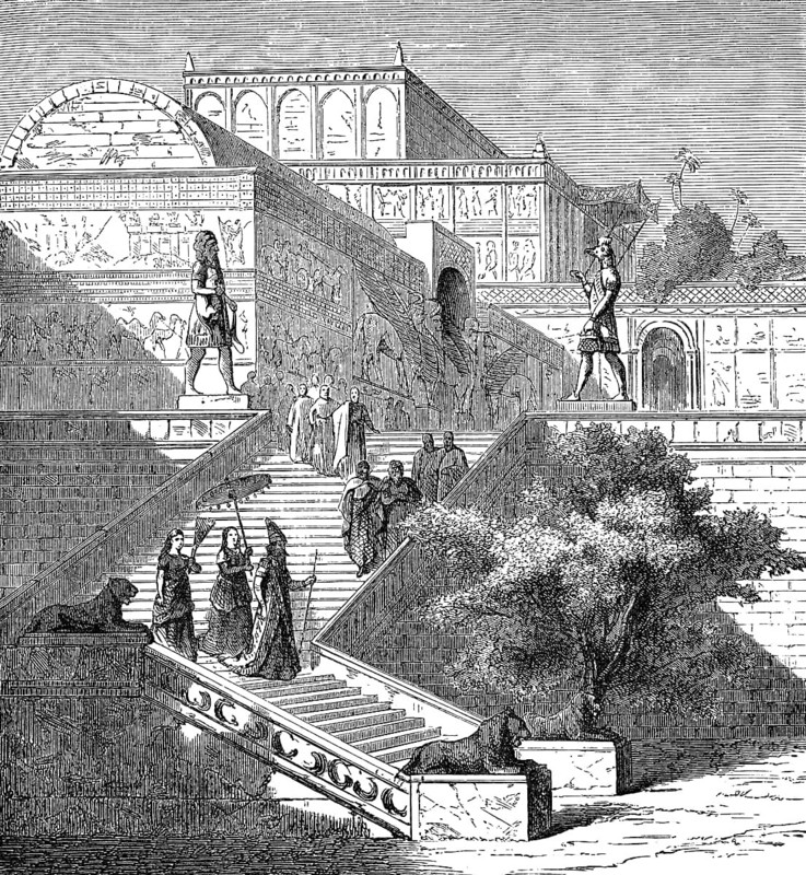 The Palace of Artaxerxes, Persepolis, reconstruction