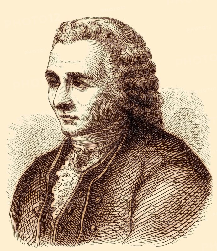 Jean-Jacques Rousseau, 1712 – 1778, a Genevan philosopher, writer and composer
