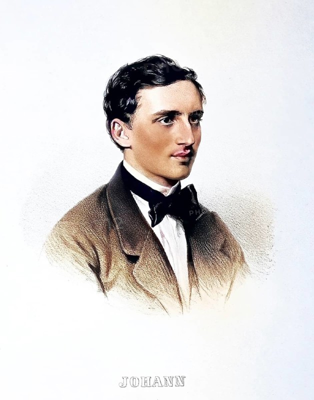 Johann II. Maria Franz Placidus (born 5 October 1840 in Eisgrub Castle in the Austrian Empire, died 11 February 1929 in Feldsberg Castle in Czechoslovakia), called the Good, was Prince of Liechtenstein from 12 November 1858 until his death, Historical, digitally restored reproduction from a 19th century original, Record date not stated