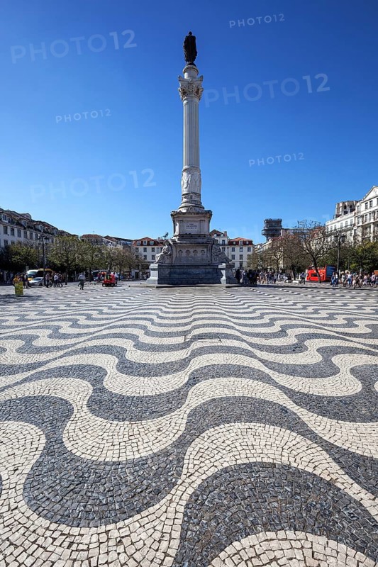 Monument to Dom Pedro IV, Rossio Square, Lisbon, Portugal