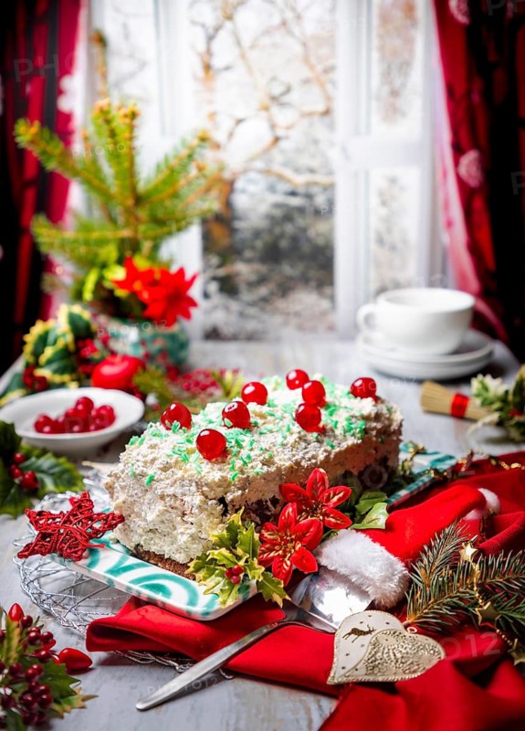 Cake, Christmas, Food Photography