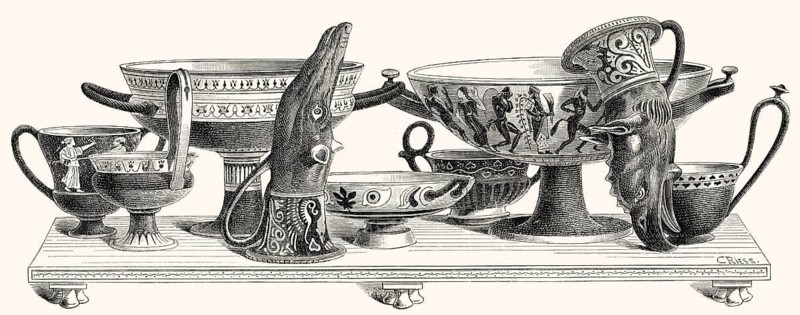 Bowls, cups and rhytons from ancient Greece