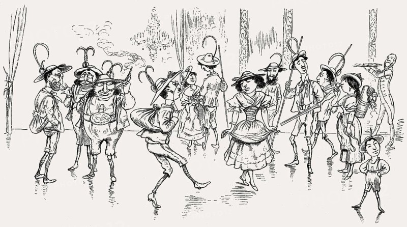 Caricature by Adolf Oberländer, 19th century