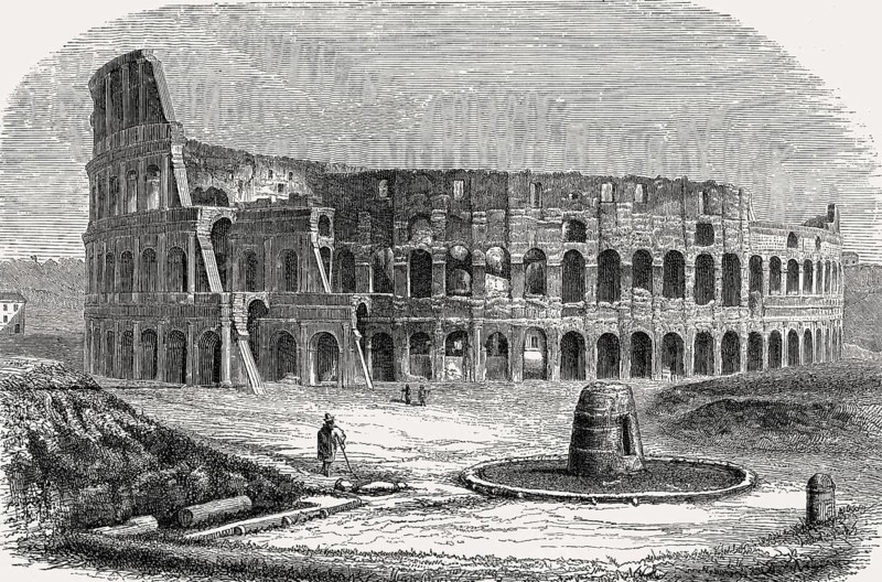 The Colosseum, ancient Amphitheatre, Rome, Italy