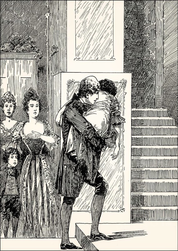 Death of Mignon, scene from the novel Wilhelm Meister's Apprenticeship, Wilhelm Meisters Lehrjahre, by Johann Wolfgang von Goethe