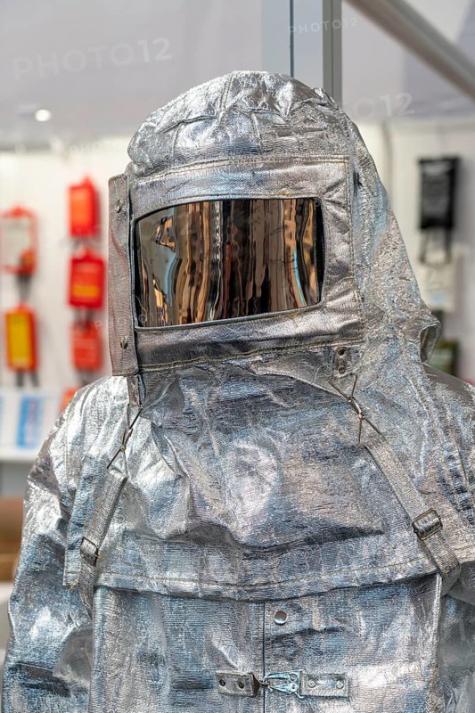 Heat protection suit, personal protective equipment, clothing for firefighters, Interschutz 2022 trade fair in Hanover, the world's largest trade fair for fire, rescue and disaster control technology, equipment, over 1300 exhibitors from 50 countries, disaster control