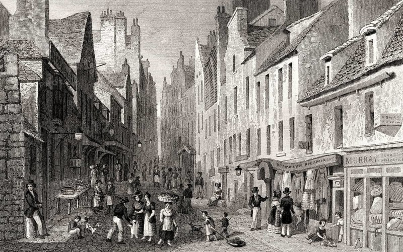 St Mary's Wynd, from the Pleasance, Edinburgh, Scotland, 19th century, from Modern Athens by Th. H. Shepherd
