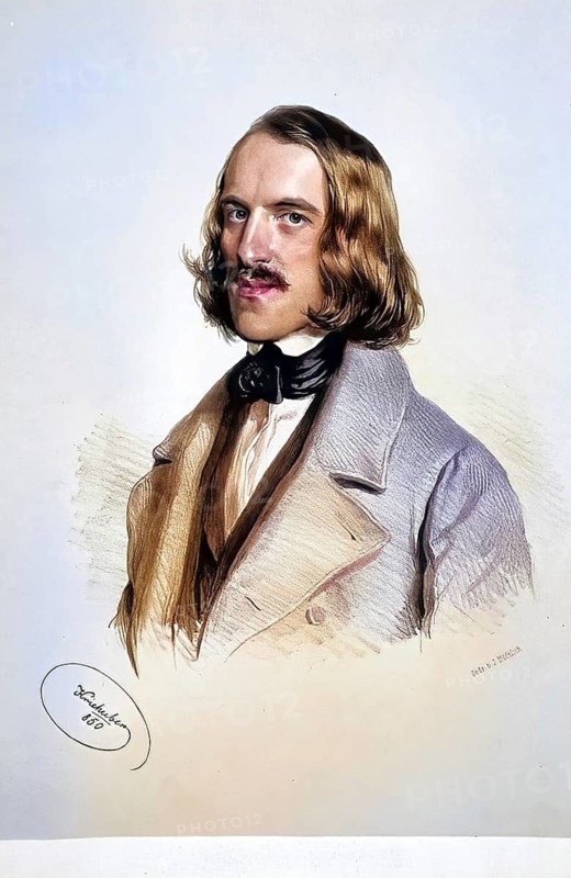 Walther Wolfgang Freiherr von Goethe (born 9 April 1818 in Weimar, died 15 April 1885 in Leipzig) was a German chamberlain and composer. He was a grandson and the last descendant of Johann Wolfgang von Goethe, Historic, digitally restored reproduction from a 19th century original, Record date not stated