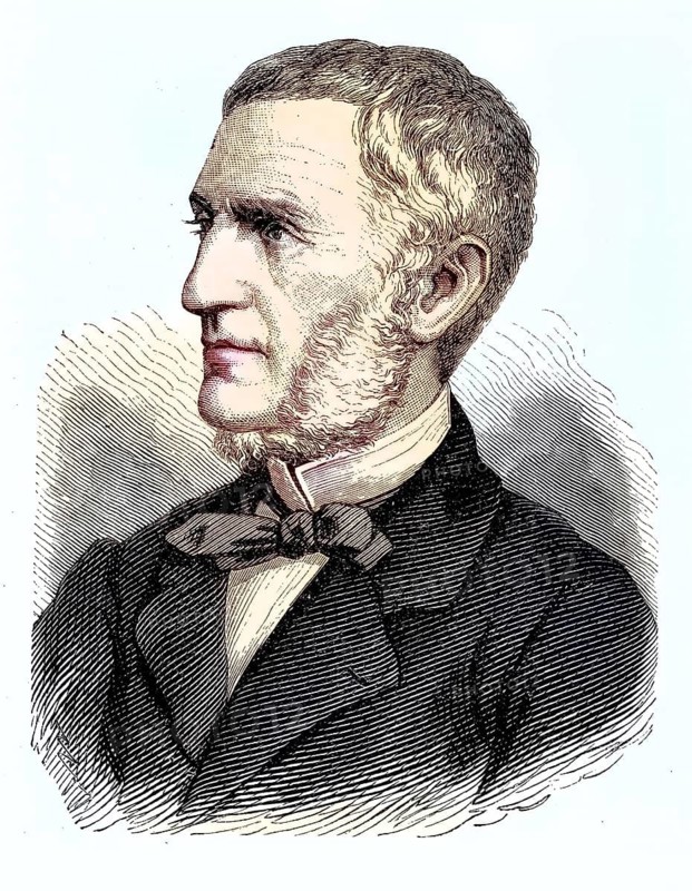 George Bancroft, October 3, 1800 - January 17, 1891, American historian and statesman who was prominent in promoting secondary education both in his home state and at the national and international levels / George Bancroft, 3. Oktober 1800 - 17. Januar 1891, ein amerikanischer Historiker und Politiker, Historisch, historical, digital improved reproduction of an original from the 19th century / digital Reproduktion einer Originalvorlage aus dem 19. century