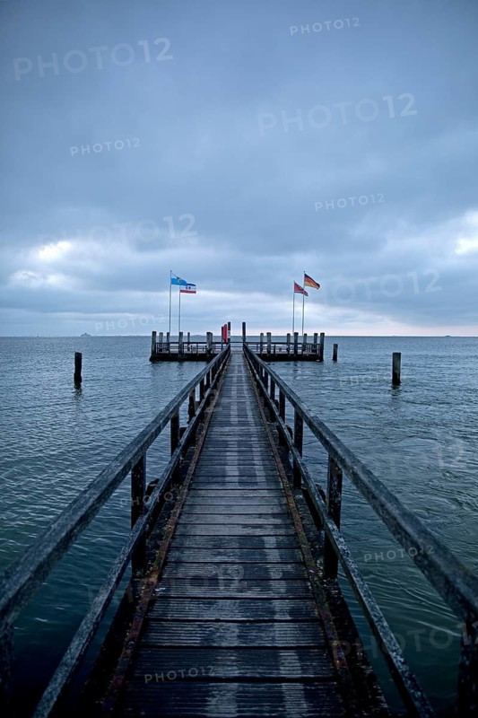 Sailors' Bridge, one of several sea bridges on Föhr, Wyk auf Föhr, North Frisia, Schleswig-Holstein, Germany