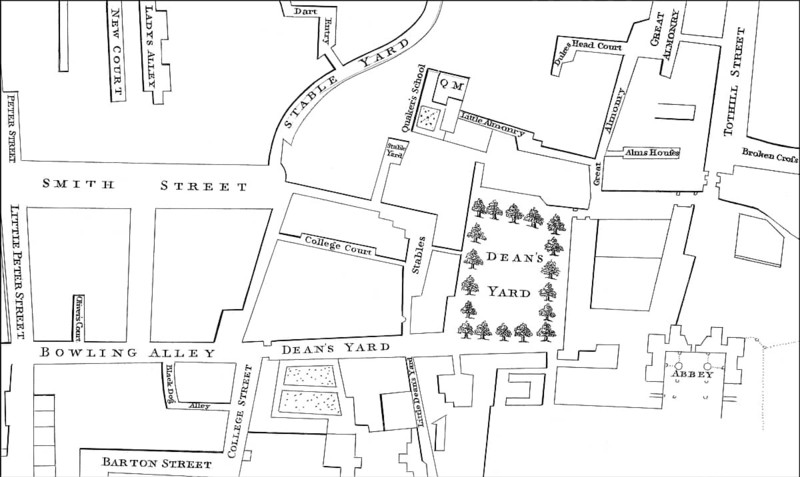 Map of Westminster, London, England, 1748